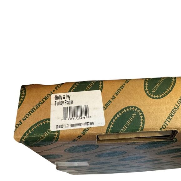 Vintage Portmeirion The Holly and The Ivy Oval Turkey Serving Platter - Picture 10 of 10